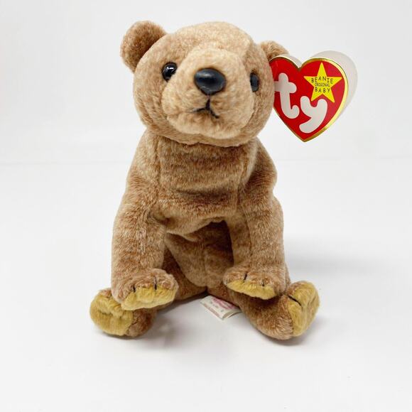 TY Vintage Bear "Pecan" Beanie Baby - Picture 1 of 10